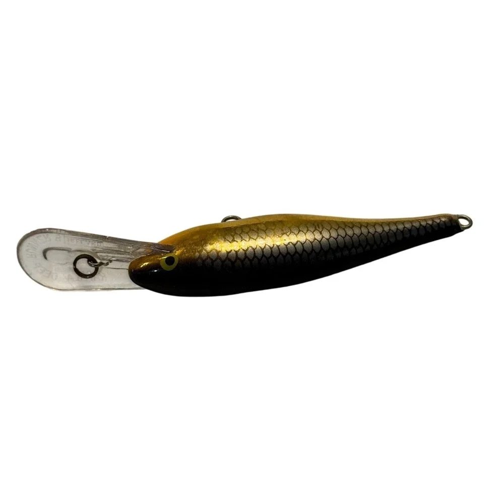 Rapala Deep Runner 8 Fishing Lure Gold Black Ireland Vintage Crankbait No Hooks